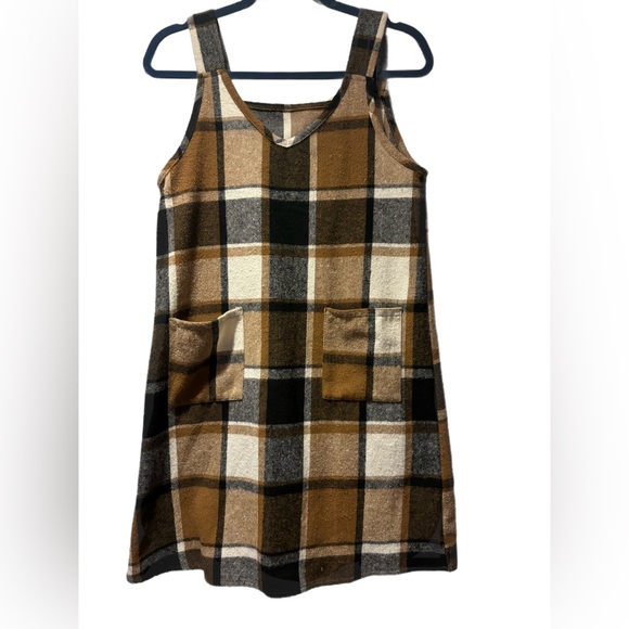Plaid flannel mini fall dress by SHEIN in size 4 🍂🍂🍂 Soft, cozy fabric! - Picture 2 of 6